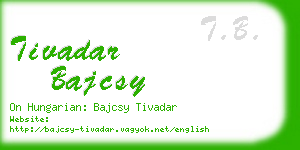 tivadar bajcsy business card